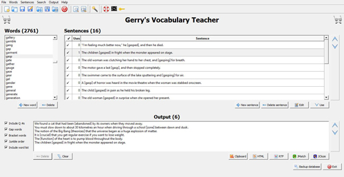 Gerry's Vocabulary Teacher